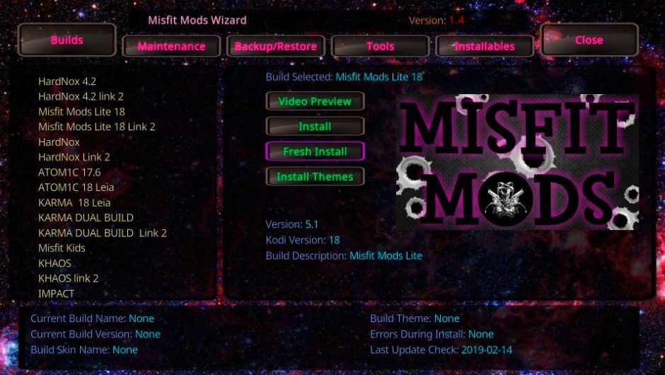 How to Install Misfit Mods Lite Build on Kodi in Easy Steps