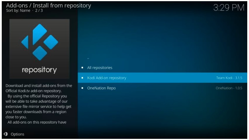 Kodi add-on repository