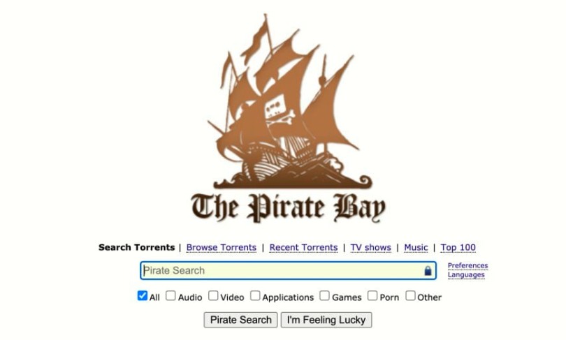 1. The Pirate Bay — Overall Best Torrent Site