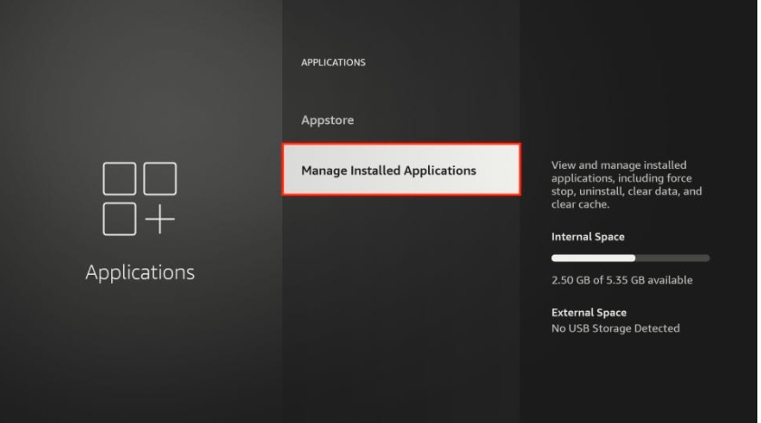 manage installed applications