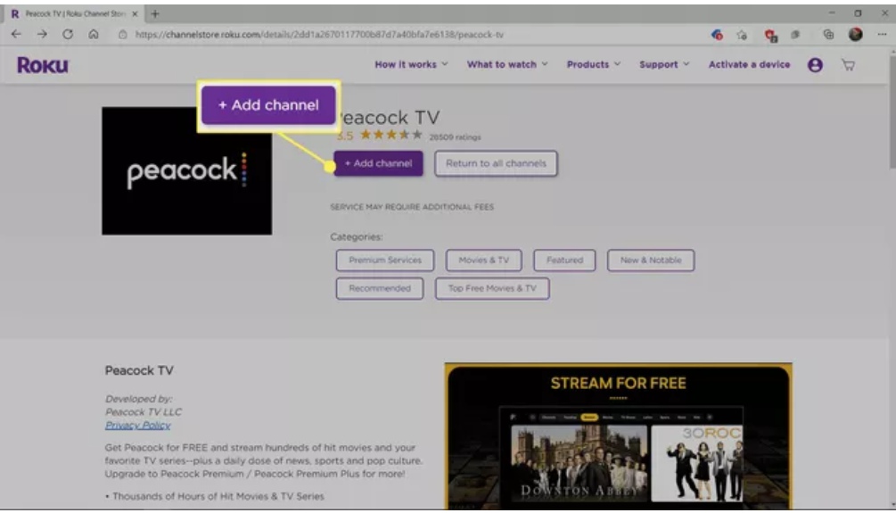 How to Add Peacock TV on Roku