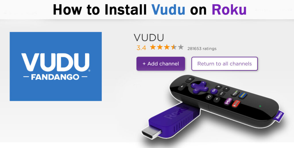 how to install vudu on roku