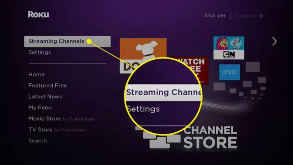 streaming channels on roku